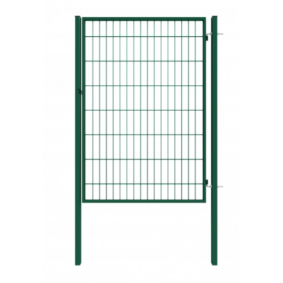 Хвіртка "ДУОС" 200х50мм 5,00мм/4,00мм/5,00мм 1,00м/1,00м оц.+ПП RAL 6005 ЗЕЛЕНИЙ 1,70м/80х60мм/2,0мм 60х40мм/1,5мм +замок