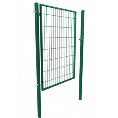 Хвіртка "ДУОС" 200х50мм 5,00мм/4,00мм/5,00мм 1,20м/1,00м оц.+ПП RAL 6005 ЗЕЛЕНИЙ 1,90м/80х60мм/2,0мм 60х40мм/1,5мм +замок